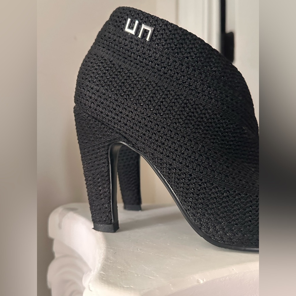 United Nude Folded Hi Woven Black Ankle Boots - Picture 5 of 11